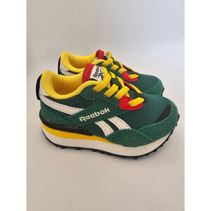 Baby Reebok Sneakers Green Yellow Red Size 5